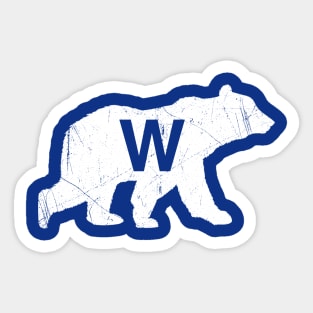 Vintage W Bear - Blue 1 Sticker